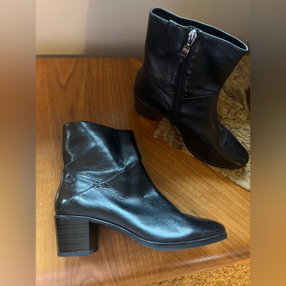 Gerry Weber Black Leather Boots Sz 40